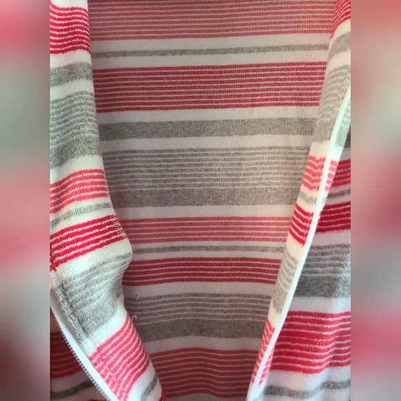 Ulla Popken Terry Cloth Stripe Terry Bath Robe - Picture 6 of 9